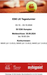 LK-Turnier im Kempten am 03.10.2024